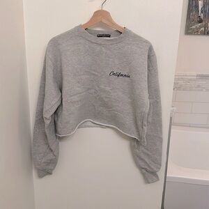 Brandy Melville raw edge cropped sweater small